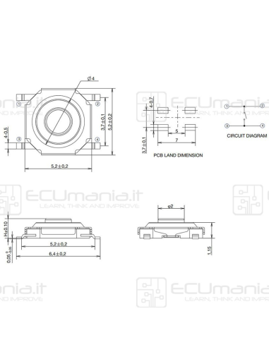 Interruttore Tattile, KEY-SWT-005