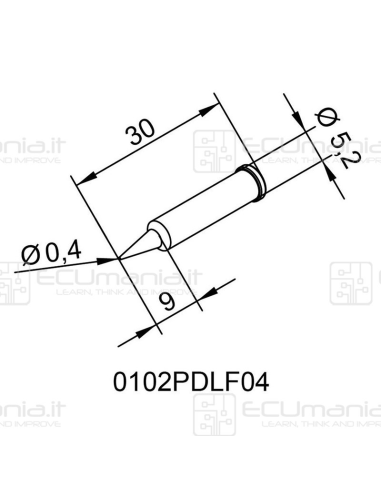 Punte ERSA Serie 102 PD, a matita