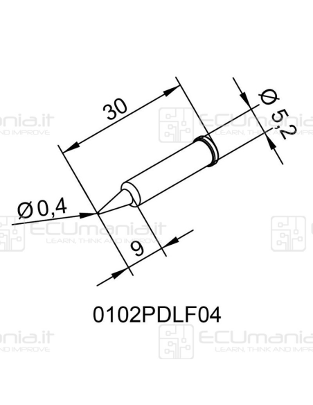 Punte ERSA Serie 102 PD, a matita