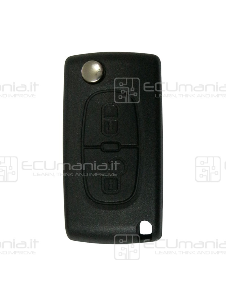 Chiave Radiocomando KRC-PEU-2B-001, Flip, 2 tasti, VA2 / HU83, 433MHz ASK / FSK