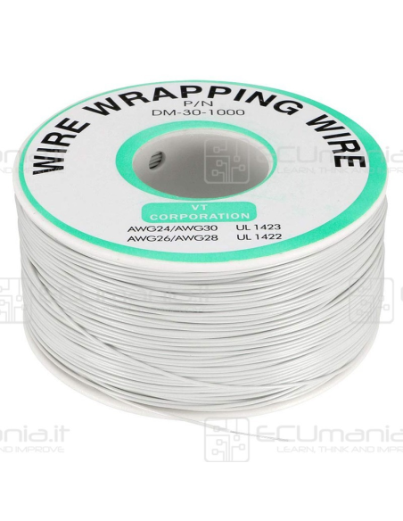 Cavo per ripristino piste PCB, AWG30, diametro conduttore 0.25mm, lunghezza 305mt, in vari colori