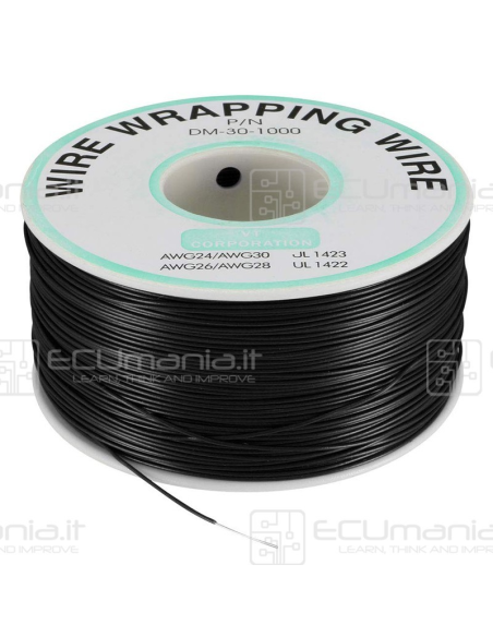 Cavo per ripristino piste PCB, AWG30, diametro conduttore 0.25mm, lunghezza 305mt, in vari colori