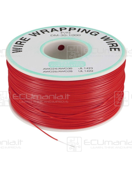 Cavo per ripristino piste PCB, AWG30, diametro conduttore 0.25mm, lunghezza 305mt, in vari colori