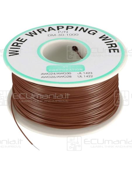 Cavo per ripristino piste PCB, AWG30, diametro conduttore 0.25mm, lunghezza 305mt, in vari colori