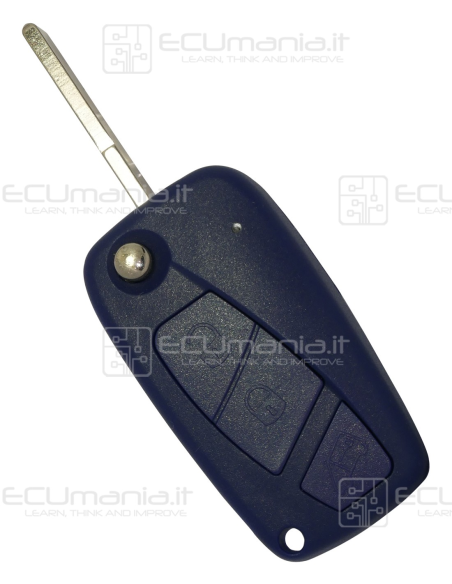 Cover Radiocomando KCO-FIA-3B-PB2 / PN2, Flip, 3 tasti, SIP22, alloggiamento batteria posteriore, NERO / BLU