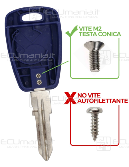 Cover Radiocomando KCO-FIA-1B-002 / 003, 1 tasto, GT15 / SIP22, NERO / BLU