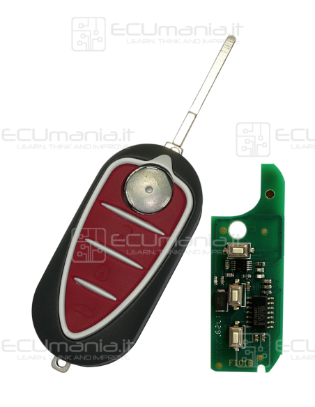 Chiave Radiocomando KRC-ALF-001, Flip, 3 tasti, SIP22, Body DELPHI