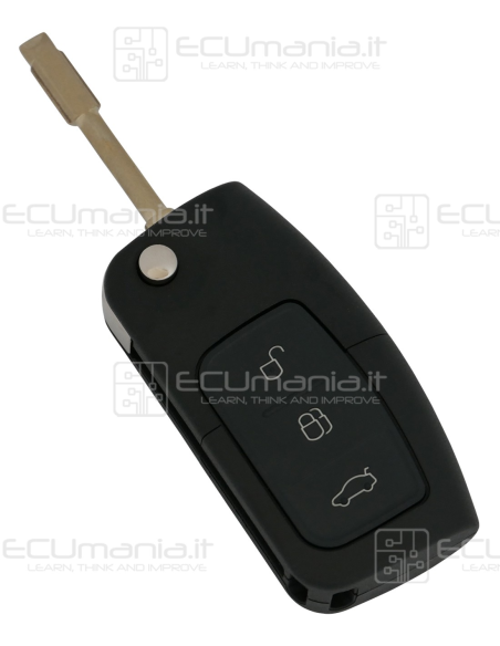 Chiave Radiocomando KRC-FOR-001/2, Flip, 3 tasti, FO21 / HU101