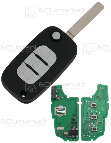 Chiave Radiocomando KRC-MCC-003, Flip, 3 tasti, VA2