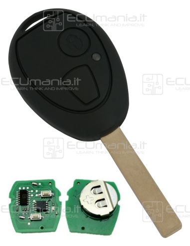 Chiave Radiocomando KRC-MIN-001, 2 tasti, HU92,...