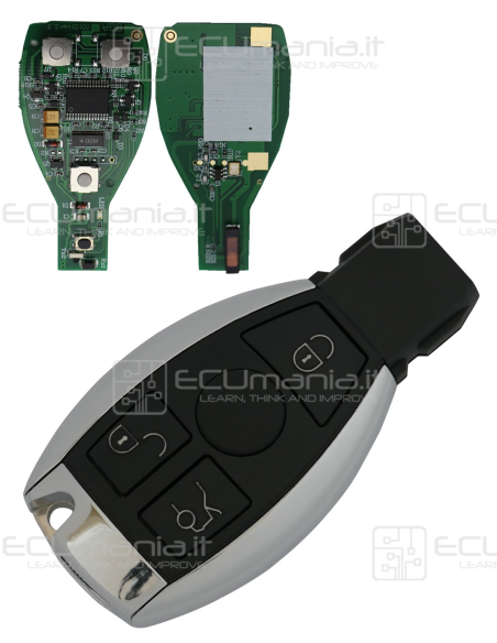 Chiave Radiocomando KRC-MER-001B, 3 tasti, HU64