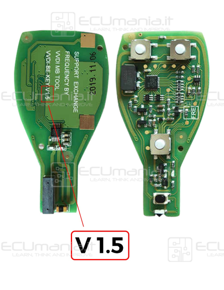 Chiave Radiocomando KRC-MER-001C, 3 tasti, HU64