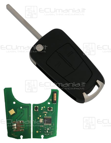 Chiave Radiocomando KRC-OPE-005, Flip, 2 tasti, HU100