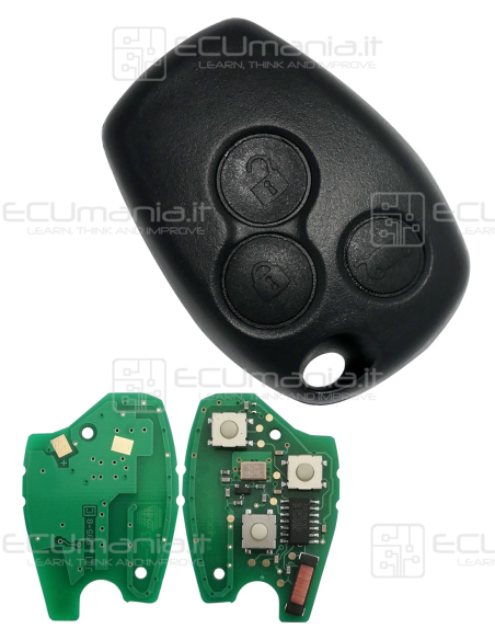 Chiave Radiocomando KRC-REN-010, PCF7947, 3 tasti, per lama VA2