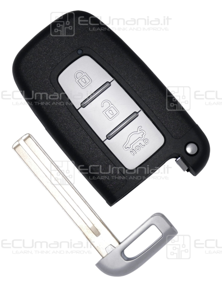 Chiave Radiocomando KRC-HYU-001 / 2, Keyless, 3 / 4 tasti, con lama di emergenza HYU DX