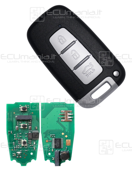 Chiave Radiocomando KRC-HYU-001 / 2, Keyless, 3 / 4 tasti, con lama di emergenza HYU DX