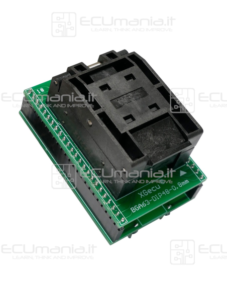 Adattatore VFBGA63 per XGecu PRO T56, con doppio frame intercambiabile per NAND 10.5x13mm e 9x11mm