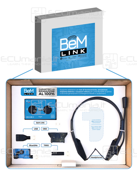 BeM LINK, supporto adattatore per unità Blue&Me con cavo per alimentazione supplementare