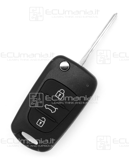 Chiave Radiocomando KRC-HYU-003, Flip 3 tasti, ID 4D60 80bit, 433MHz, TOY40