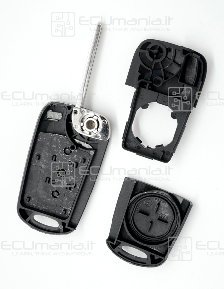 Cover Radiocomando KCO-HYU-3B-001 / 2 / 3, Flip, 3 pulsanti, profilo TOY40 / LEFT / RIGHT blade