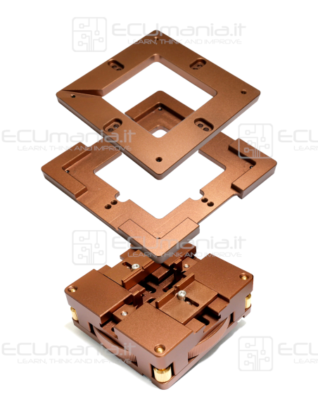 Kit completo per reballing dispositivi VFBGA63, pronto all'uso. Include anche materiale di consumo