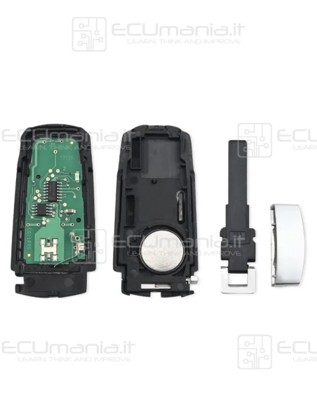 Chiave Radiocomando KRC-VWA-002, Flip 3 tasti, ID48 CAN, 433MHz, Lama emergenza HU66, compatibile con 3C0959752BA