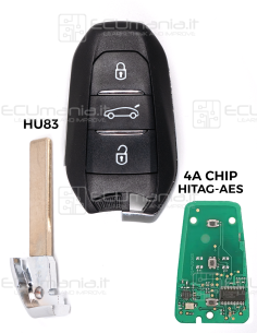 Chiave Radiocomando KRC-PEU-003x, Keyless, 3 tasti, VA2 /... 2
