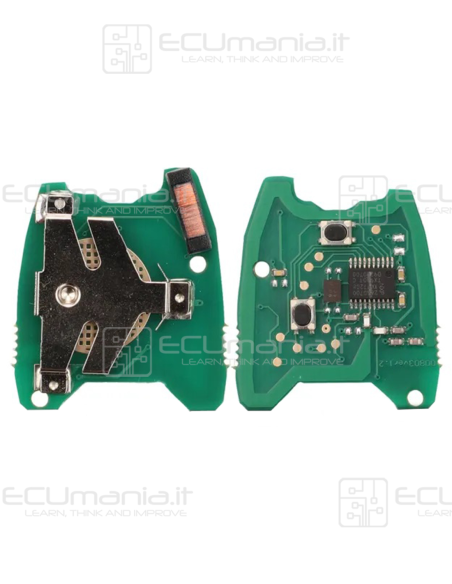 Chiave Radiocomando KRC-PEU-2B-002, 2 tasti, 433MHz, solo PCB