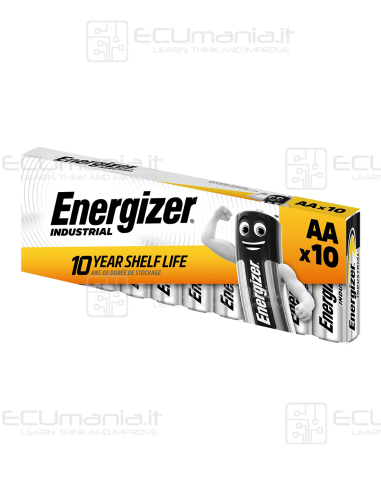 Batteria Energizer Alcalina Professionale Stilo AA, 1.5V, Confezione da 10