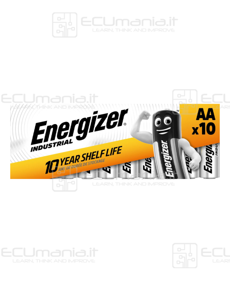 Batteria Energizer Alcalina Professionale Stilo AA, 1.5V, Confezione da 10