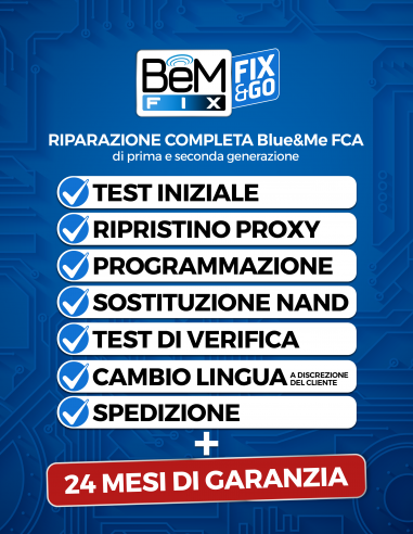 BeMFIX Fix&Go, Riparazione completa Blue&Me FCA