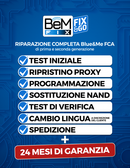 BeMFIX Fix&Go, Riparazione completa Blue&Me FCA