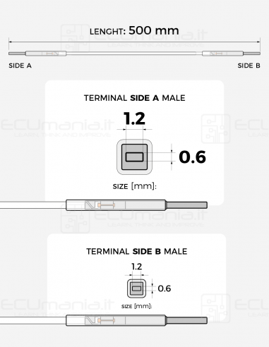 Interconnection Cable – MCON 1.2 × 0.6 mm Male...