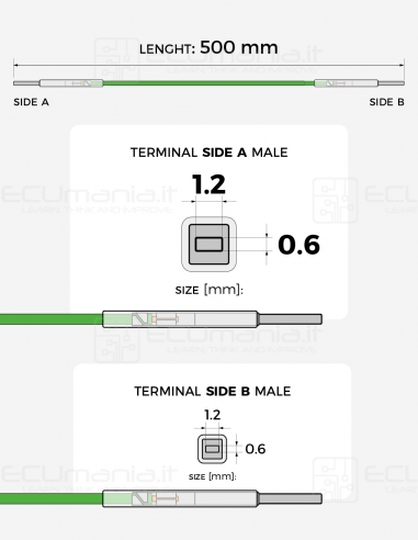Interconnection Cable – MCON 1.2 × 0.6 mm Male...