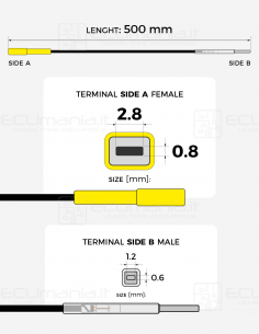 Interconnection Cable – MCP 2.8 × 0.8 mm Female to MCON... 2