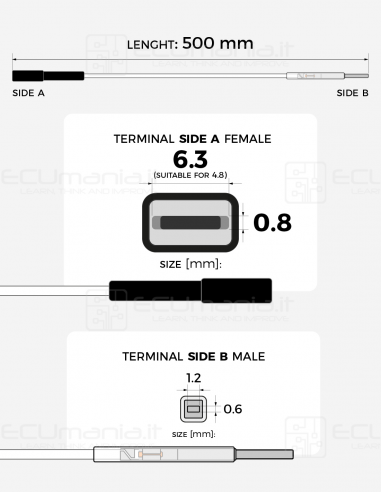 Interconnection Cable – MCP 6.3 / 4.8 × 0.8 mm...