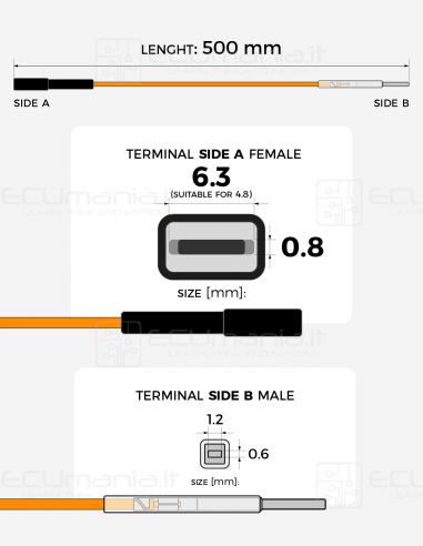 Interconnection Cable – MCP 6.3 / 4.8 × 0.8 mm...