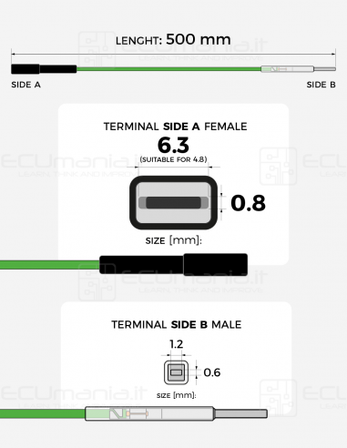 Interconnection Cable – MCP 6.3 / 4.8 × 0.8 mm...