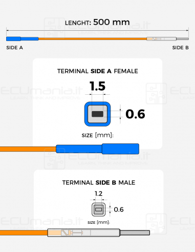 Interconnection Cable – MCP 1.5 × 0.6 mm Female...