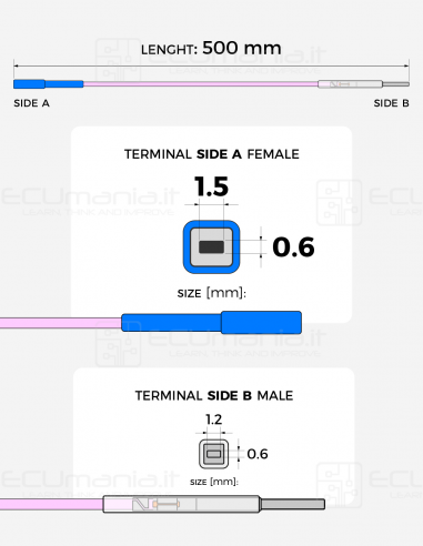 Interconnection Cable – MCP 1.5 × 0.6 mm Female...