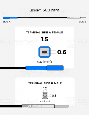 Interconnection Cable – MCP 1.5 × 0.6 mm Female...