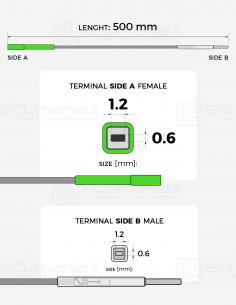 Cavo per interconnessione con terminale femmina MCON 1.2... 2