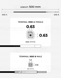 Cavo per interconnessione con terminale femmina MQS 0.63... 2
