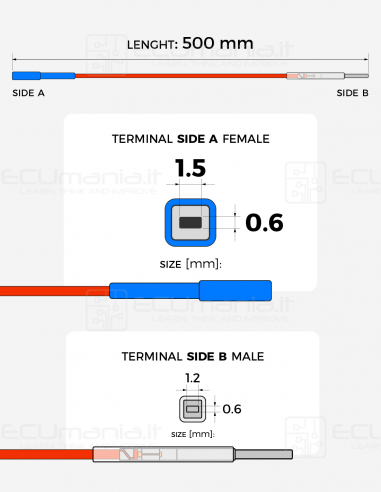 Interconnection Cable – MCP 1.5 × 0.6 mm Female...