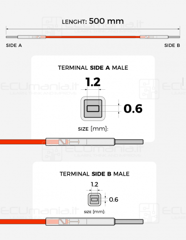 Interconnection Cable – MCON 1.2 × 0.6 mm Male...