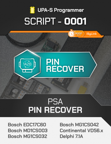 SCRIPT-0001 PSA GROUP PIN Recovery from ECU for UPA-S Progammer