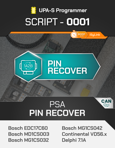 SCRIPT-0001 PSA GROUP PIN Recovery from ECU for UPA-S Progammer