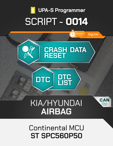 SCRIPT-0014 Airbag Reset Kia/Hyundai Continental MCU ST SPC560P50 for UPA-S Progammer