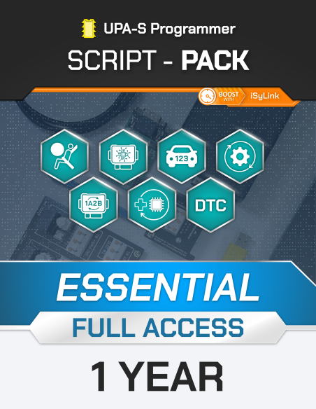 UPA-S SCRIPT Pack ESSENTIAL - FULL ACCESS 1 YEAR for UPA-S Programmer