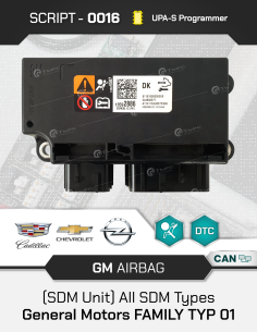 SCRIPT-0016 Airbag Reset GM Airbag (SDM) All SDM Types -...